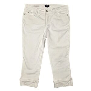 NYDJ Capri Wide Cuff Mid Rise Lift Tuck Stretch Modest Modern Womens Pants‎ 12